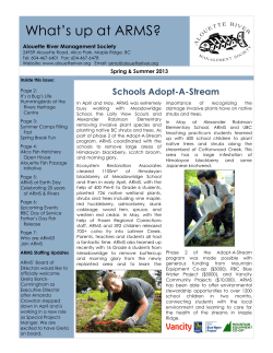 Spring / Summer 2013 - Alouette River Management Society