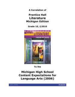 Prentice Hall Literature, Michigan Edition