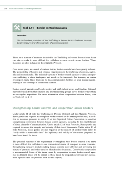Strengthening border controls and cooperation across borders Tool