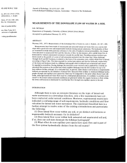 Measurements of the downslope flow of water in a soil