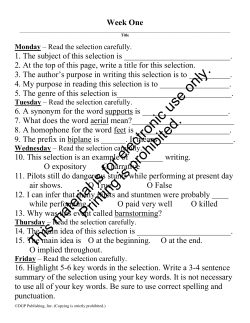 Daily Reading Practice Grade 7 questions