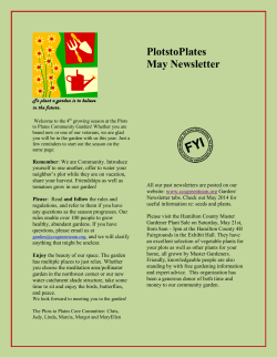 PlotstoPlates May Newsletter