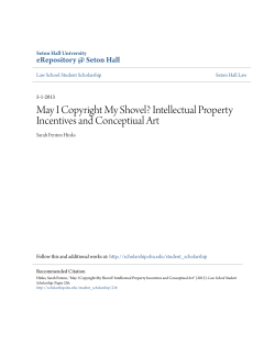 May I Copyright My Shovel? Intellectual