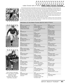 demon deacon football \ 25 wake forest hall of fame / 2005 Wake