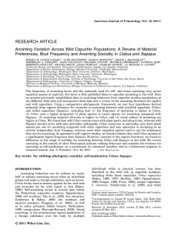 Anointing variation across wild capuchin populations