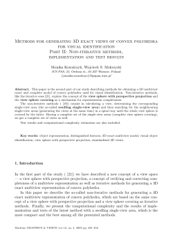 Methods for generating 3D exact views of convex polyhedra for