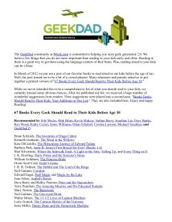 67 Books Every Geek Should Read to Their Kids Before Age