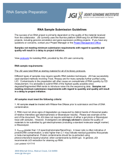 RNA Preparation Requirements