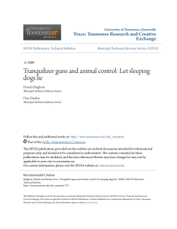 Tranquilizer guns and animal control: Let sleeping dogs lie