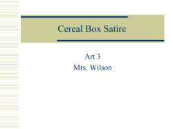Cereal Box Satire