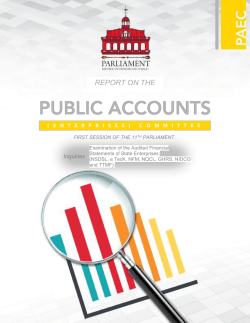 First Report of the PAEC - Trinidad and Tobago Parliament