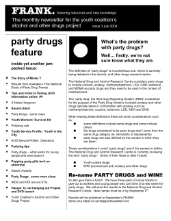 party drugs feature - Youth Coalition of the ACT