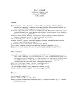 Gary Lenhart - Dartmouth College