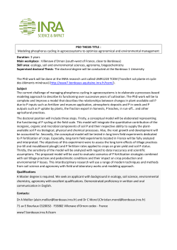 PhD THESIS TITLE : Modeling phosphorus cycling in