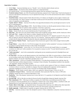Imperialism Vocabulary 1. USS Maine &ndash; American battleship sent on a