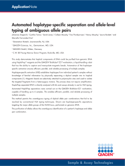 Automated haplotype-specific separation and allele