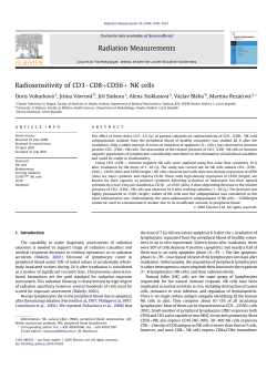 Radiosensitivity of CD3-CD8+CD56+ NK cells - ncf