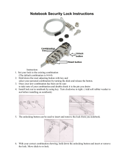 Notebook Security Lock Instructions