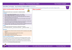 Year 9 Science - AC Leaders Resource SA