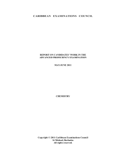 caribbea exami atio s cou cil report o ca didates` work i the