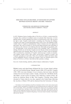 DEBATING TOTALITARIANISM: AN