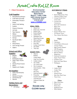 Donate only CLEAN items!