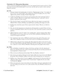 Fahrenheit 451 Discussion Questions