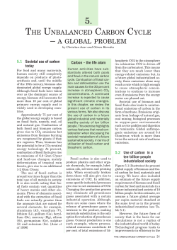 Chapter 5: The Unbalanced Carbon Cycle &ndash; a global problem