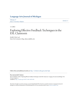Exploring Effective Feedback Techniques in the ESL
