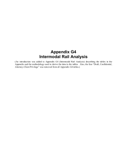 Appendix G4: Intermodal Rail Analysis
