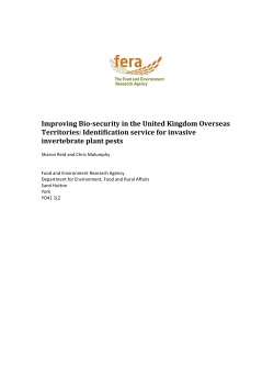 Improving Bio-security in the United Kingdom Overseas Territories
