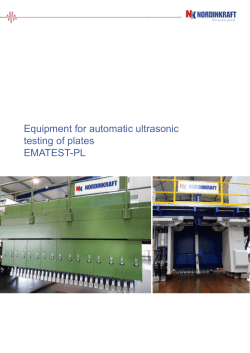 Equipment for automatic ultrasonic testing of plates EMATEST-PL