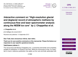 Interactive comment on &ldquo;High-resolution glacial and deglacial