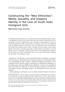 Constructing the &ldquo;New Ethnicities&rdquo;: Media, Sexuality