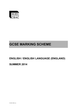GCSE MARKING SCHEME