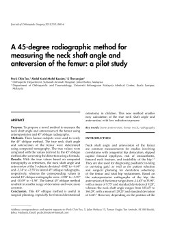 A 45-degree radiographic method for measuring
