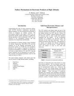 Failure Mechanisms in Electronic Products at High Altitudes