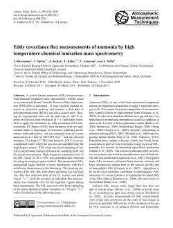 Eddy covariance flux measurements of ammonia by high