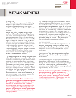 K-25703 DuPont Corian Metallics Fabrication Bulletin.indd