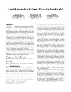 Long-tail Vocabulary Dictionary Extraction from the Web
