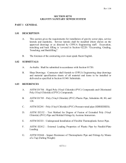 SECTION 02731 GRAVITY SANITARY SEWER SYSTEM PART 1