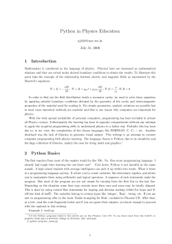 Python in Physics Education
