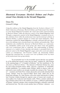 Illustrated Everyman: Sherlock Holmes and Professional Class