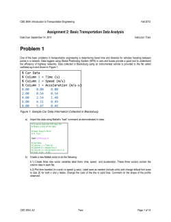 Assignment 2 - Air Transportation Systems Lab at Virginia Tech