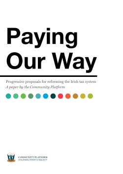 Progressive proposals for reforming the Irish tax system A paper by