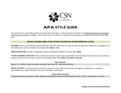 apa style guide