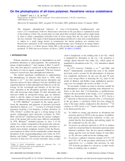 On the photophysics of all-trans polyenes: Hexatriene versus