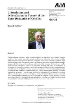 C-Escalation and D-Escalation: A Theory of the Time