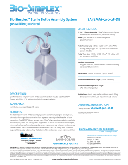 Bio-Simplex 500ml Sterile Bottle Datasheet