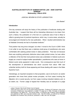 NSW Chapter Seminar:​ Judicial review in state